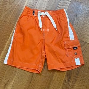 GapKids Boys Orange and White Swim Trunks